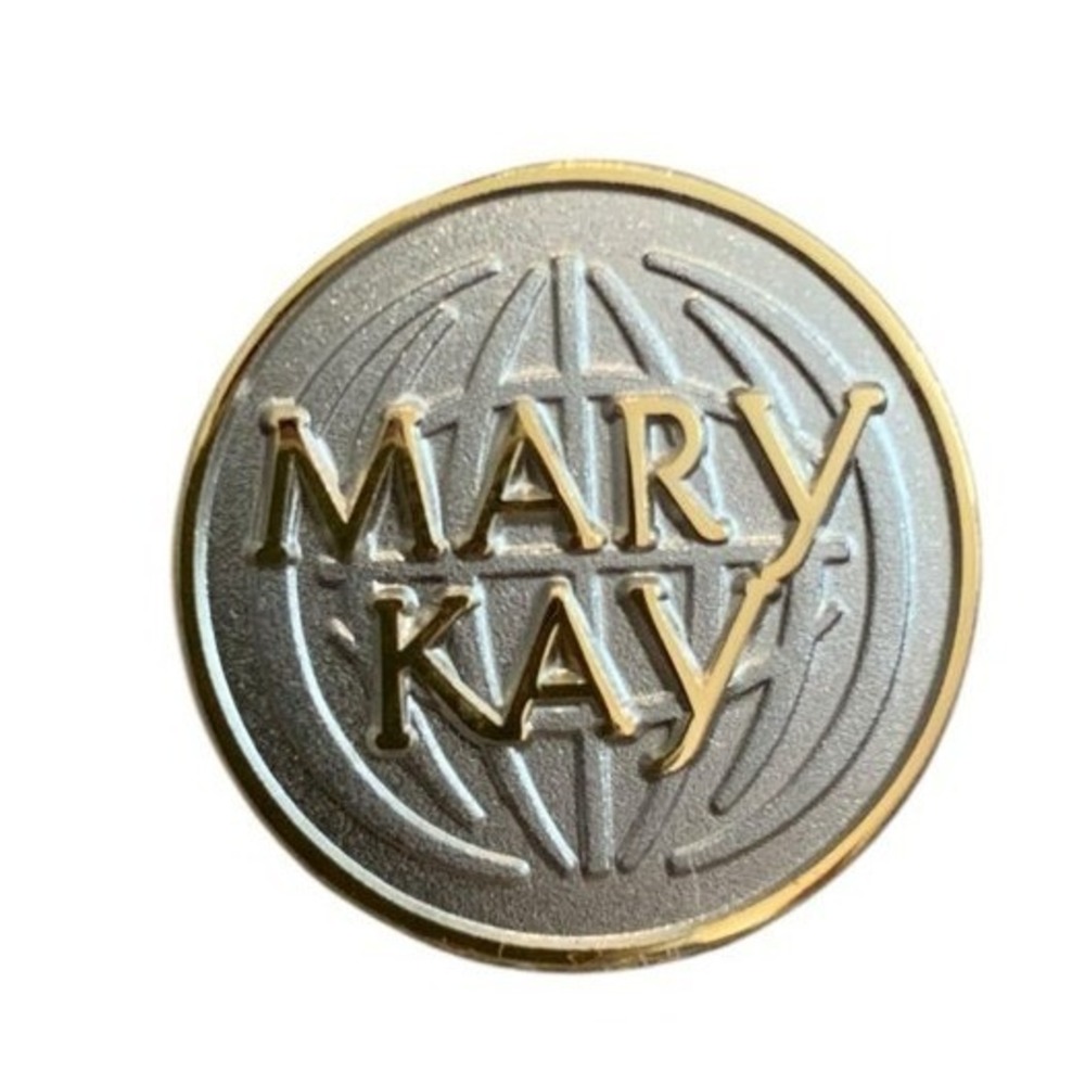 Mary Kay Lapel Pin Womens Silver Gold‎ Global Logo Recognition Core